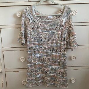 Westport Pastel Knit Short Sleeve Top